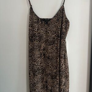 Leopard Print Slip Dress